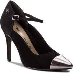 Szpilki TAMARIS - 1-24403-21 Black/Platinum 057. Czarne szpilki damskie Tamaris, z materiału. Za 229.90 zł.