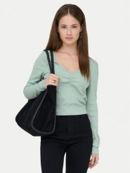 ONLY Bluzka Betty 15365756 Zielony Standard Fit. Zielone bluzki damskie Only, l, bez wzorów, z bawełny, bez kołnierzyka, bez ramiączek. Za 89.99 zł.