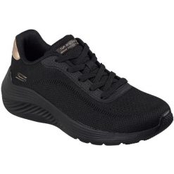 Buty sportowe damskie Skechers Bobs Squad Waves current Look. Czarne obuwie sportowe damskie Skechers, bez wzorów, na fitness i siłownię. Za 390.00 zł.
