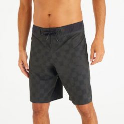 Spodenki surfingowe męskie Olaian 900 20" Morpho Checky. Czarne kąpielówki męskie OLAIAN, m, bez wzorów, z elastanu. Za 159.99 zł.