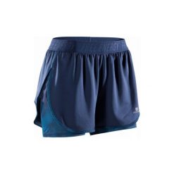 Spodenki 2 w 1 fitness kardio 500 damskie. Niebieskie szorty damskie DOMYOS. W wyprzedaży za 44.99 zł.