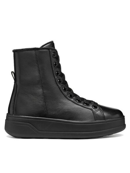 Geox Trzewiki D Spherica Ecub-2 D66WVF 85 C9999 Czarny. Czarne botki damskie Geox, bez obcasa, na płaskiej podeszwie, bez zapięcia. Za 729.99 zł.