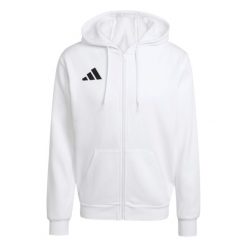 Bluza męska adidas Entrada 26 FZ Hoody. Białe bluzy męskie Adidas, m, bez wzorów, z bawełny, bez kaptura. Za 146.99 zł.