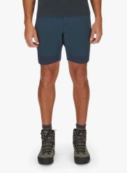 Spodenki turystyczne męskie Rab Torque Mountain Shorts. Niebieskie szorty męskie RAB, l, bez wzorów, z tkaniny, klasyczne. Za 395.99 zł.