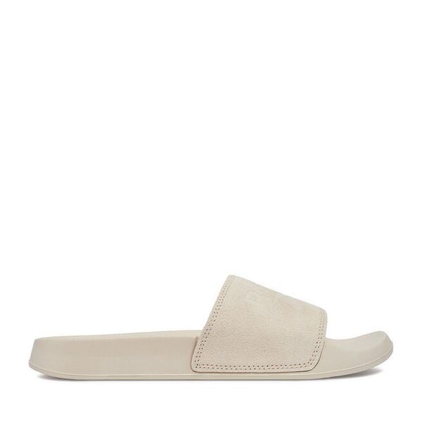Klapki Reebok. Brązowe klapki damskie Reebok, bez wzorów, bez obcasa. Za 99.99 zł.
