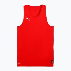 Koszulka piłkarska męska PUMA teamJAWS Starter Jersey. Czerwone koszulki sportowe męskie Puma, m, bez wzorów, z jersey, bez kołnierzyka, bez ramiączek, do piłki nożnej. Za 109.99 zł.