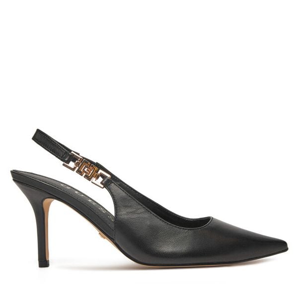 Szpilki Guess. Czarne szpilki damskie Guess, z aplikacjami, bez obcasa, bez zapięcia. Za 339.99 zł.