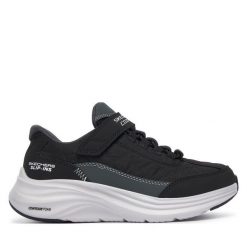 Sneakersy Skechers. Czarne trampki i tenisówki chłopięce Skechers, bez wzorów, bez zapięcia. Za 269.99 zł.