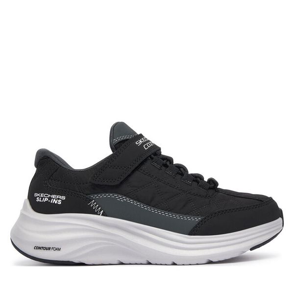Sneakersy Skechers. Czarne trampki i tenisówki chłopięce Skechers, bez wzorów, bez zapięcia. Za 269.99 zł.