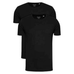 T-shirt Jack&Jones 12133913 męski. Czarne t-shirty męskie Jack&Jones, na jesień, m, bez wzorów, z materiału, bez kołnierzyka. Za 107.40 zł.