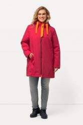 Damskie Kurtka outdoorowa HYPRAR wodoodporna dwukierunkowy zamek błyskawiczny. Czerwone kurtki damskie Ulla Popken, plus size, bez wzorów, z materiału, z kapturem. Za 799.99 zł.