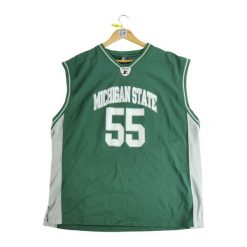 Second life - Męski NCAA Michigan State Zielony Jersey - Stan dobry. Zielone koszulki sportowe męskie Starter, m, bez wzorów, z jersey, bez kołnierzyka, bez ramiączek, do koszykówki. Za 114.17 zł.