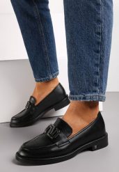 Czarne Mokasyny z Klamerką i Wkładką ze Skóry Naturalnej Zephysa. Czarne mokasyny damskie Renee, ze skóry, eleganckie. Za 149.99 zł.