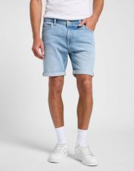 MESKIE SPODENKI LEE RIDER SHORT BOSS 112363926. Szorty męskie Lee, bez wzorów, z jeansu. Za 169.99 zł.