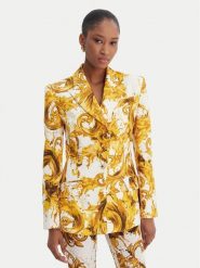 Versace Jeans Couture Marynarka 80HAQ702 NS756 Biały Slim Fit. Białe żakiety damskie Versace Jeans Couture, bez wzorów, z jeansu. Za 2,839.00 zł.