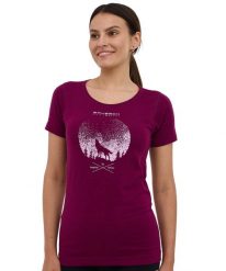 Koszulka damska z krótkim rękawem wełniana Brubeck OUTDOOR WOOL PRO. Fioletowe t-shirty damskie Brubeck, xl, bez wzorów, z poliamidu, bez kołnierzyka. Za 224.99 zł.