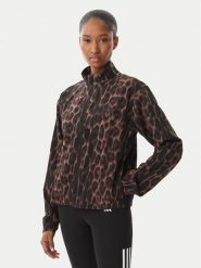 Adidas Bluza Workout Essentials Leopard Woven KD7612 Brązowy Regular Fit. Brązowe bluzy damskie Adidas, xs, bez wzorów, z syntetyku, bez kaptura, na fitness i siłownię. Za 259.99 zł.