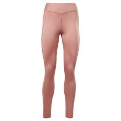 Spodnie treningowe damskie Reebok IA3308. Brązowe spodnie sportowe damskie Reebok, l, bez wzorów, z elastanu, na fitness i siłownię. Za 148.00 zł.