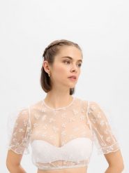 Krüger Dirndl bluzka w stylu dirndl Kobiety biały, 42. Białe bluzki damskie Krüger Dirndl, bez wzorów, klasyczne, bez kołnierzyka, bez ramiączek. Za 249.95 zł.