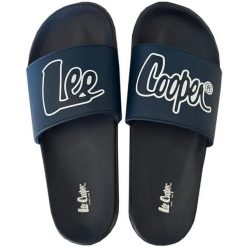 Klapki Lee Cooper LCW-24-42-2481MC niebieskie. Niebieskie klapki męskie z syntetyku. Za 128.57 zł.