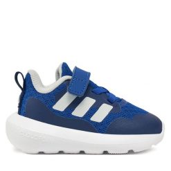 Sneakersy adidas. Niebieskie trampki i tenisówki chłopięce Adidas, bez wzorów, bez zapięcia. Za 119.99 zł.