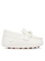 Mayoral Półbuty 9083.91 Biały. Białe półbuty dziewczęce Mayoral, bez wzorów, ze skóry, bez zapięcia. Za 99.99 zł.