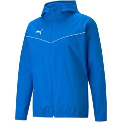 Puma teamRISE All Weather kurtka. Niebieskie kurtki sportowe męskie Puma, l, bez wzorów, do piłki nożnej. Za 285.97 zł.