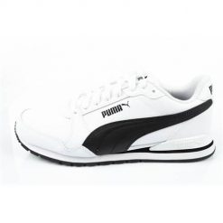Buty do chodzenia męskie Puma ST Runner V3. Białe buty sportowe męskie Puma, z materiału, bez zapięcia, do biegania. Za 442.00 zł.