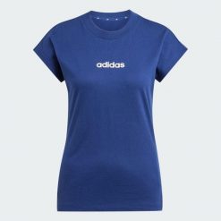 Koszulka Essentials Linear Cotton. Białe koszulki sportowe damskie Adidas, xs, bez wzorów, z bawełny, sportowe, bez kołnierzyka. Za 89.95 zł.