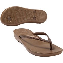 Plaskanie FITFLOP Women Iqushion Ergonomic Flip-Flops, Kobiety. Brązowe klapki damskie Flip Flop, bez wzorów, z gumy, sportowe, bez obcasa. W wyprzedaży za 137.00 zł.