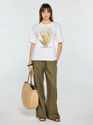 Koszulka damska z nadrukiem biała Lika 100. Białe t-shirty damskie Big Star, l, bez wzorów, z dzianiny, eleganckie, bez kołnierzyka. Za 99.99 zł.