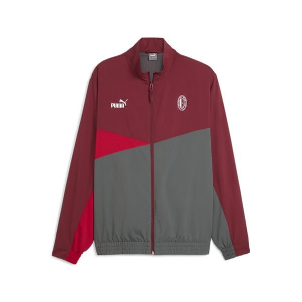 Kurtka z dresu Milan AC 2023/24. Czerwone kurtki męskie Puma, m, bez wzorów, z dresówki, do piłki nożnej. Za 293.60 zł.