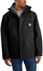 Kurtka Carhartt Super Dux Insulated Coat Black. Czarne kurtki męskie Carhartt, m, bez wzorów, bez kaptura. Za 778.57 zł.