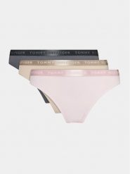 Tommy Hilfiger Komplet 3 par stringów UW0UW04480 Kolorowy. Stringi damskie Tommy Hilfiger, xl, bez wzorów, z bawełny. Za 129.99 zł.