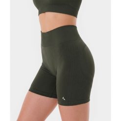 Szorty bezszwowe push-up Carpatree Élite zielone. Zielone szorty sportowe damskie Carpatree, l, bez wzorów, z dzianiny, sportowe, z podwyższonym stanem, na fitness i siłownię. Za 159.99 zł.