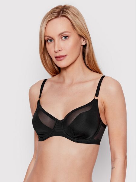 Chantelle Biustonosz z fiszbiną Pure Light C10M10 Czarny. Czarne biustonosze Chantelle, bez wzorów, z syntetyku. Za 289.99 zł.
