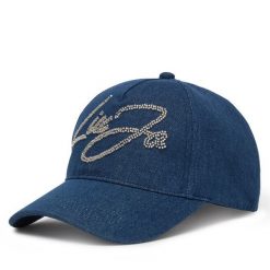 Czapka z daszkiem Liu Jo. Niebieskie czapki i kapelusze damskie Liu Jo, bez wzorów. Za 199.99 zł.