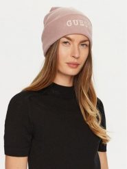 Guess Czapka AW5189 POL01 Różowy. Czerwone rękawiczki damskie Guess, na zimę, z aplikacjami, z materiału. Za 169.99 zł.