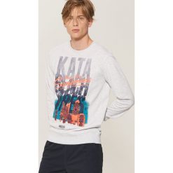 Bluza z nadrukiem - Jasny szar. Szare bluzy damskie House, z nadrukiem. Za 99.99 zł.