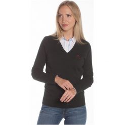 Polo Club C.H..A Sweter Damski M Ciemnozielony. Szare swetry damskie Polo Club C.H..A, dekolt w kształcie v. W wyprzedaży za 239.00 zł.