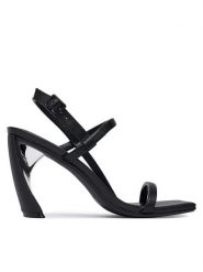 United Nude Sandały Zuma Strappy Hi 110100116 Czarny. Czarne sandały damskie United Nude, bez wzorów, ze skóry, bez obcasa, na słupku, bez zapięcia. Za 1,159.00 zł.