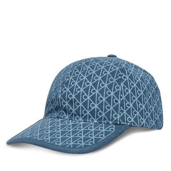 Czapka z daszkiem Calvin Klein. Niebieskie czapki i kapelusze damskie Calvin Klein, bez wzorów. Za 122.99 zł.