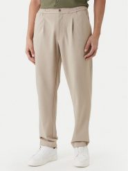 Calvin Klein Spodnie materiałowe LV04LF607G Beżowy Tapered Fit. Brązowe spodnie materiałowe męskie Calvin Klein, m, bez wzorów, z materiału. Za 529.99 zł.