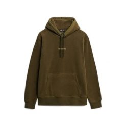 Polarowa bluza z kapturem z mikro logo Superdry. Zielone bluzy męskie Superdry., xl, bez wzorów, z polaru, z kapturem. Za 400.10 zł.