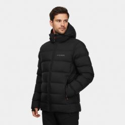 Kurtka trekkingowa zimowa męska Alpinus Furggen. Czarne kurtki męskie Alpinus, na zimę, m, bez wzorów, z materiału, klasyczne, z kapturem. Za 499.00 zł.