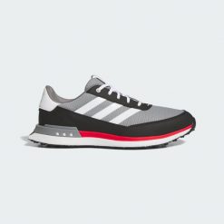 Buty S2G Spikeless 24 Golf. Białe buty sportowe męskie Adidas, z materiału, bez zapięcia, do biegania. Za 449.00 zł.