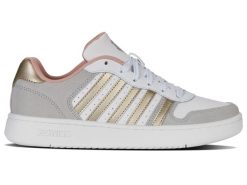Buty sportowe K-Swiss COURT PALISADES (96931-091-M). Białe obuwie sportowe damskie K-SWISS, bez wzorów, na fitness i siłownię. Za 129.00 zł.