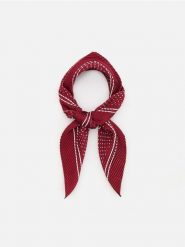 Wzorzysta apaszka - burgundowy. Czerwone szaliki i chusty damskie Reserved, bez wzorów. Za 49.99 zł.