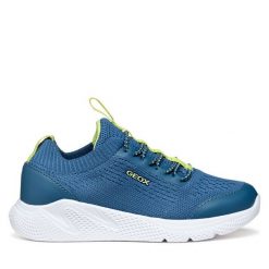 Sneakersy Geox. Brązowe trampki i tenisówki chłopięce Geox, bez wzorów, bez zapięcia. Za 129.99 zł.