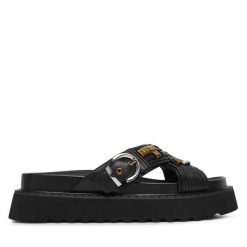 Klapki PINKO. Czarne klapki damskie Pinko, bez wzorów, bez obcasa. Za 1,169.00 zł.